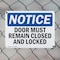 Signmission Doors Must Remain Closed And Locked, 24 in W x Rectangle, Plastic OS-2PACK-NS-P-1824-L-11531 - alternate 8